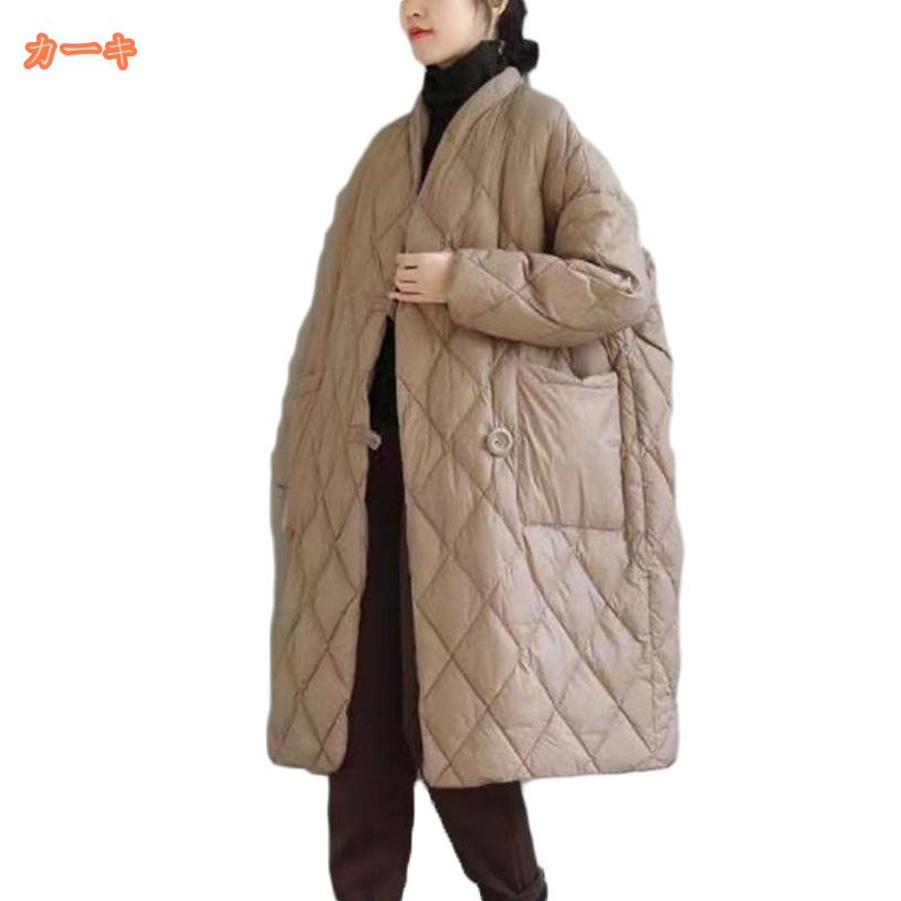 1000円OFFクーポン 中綿コート ダウンジャケット 大きいサイズ 50代 40代 30代 20代 アウター レディース 大人 上品 防寒 細見え 秋 冬 ロング丈 ダウンコート きれいめ オフィス デイリー おしゃれ エレガント ギフト 体型カバー fascimo