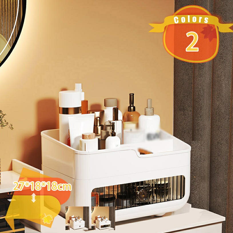 コスメボックス 大容量 コスメ収納ボックス メイクボックス 大容量 引き出し 化粧ボックス 化粧品 おしゃれ 卓上 メイク道具 小物入れ 文房具 卓上収納ボックス 卓上収納ケース かわいい 家庭用 便利 fascimo