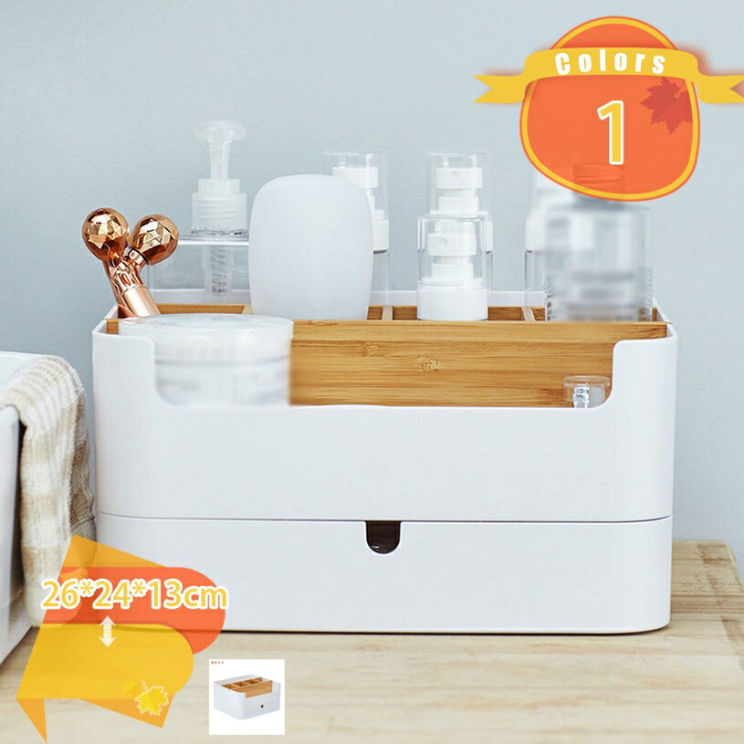 卓上収納ボックス 化粧ブラシ収納 文房具 大容量 引き出し付き 分類収納 小物収納 オフィス収納 分格 卓上収納 整理整頓 小物ケース 化粧品 多機能 整理 デスクオーガナイザー 北欧風 リビング 事務室 寝室 fascimo