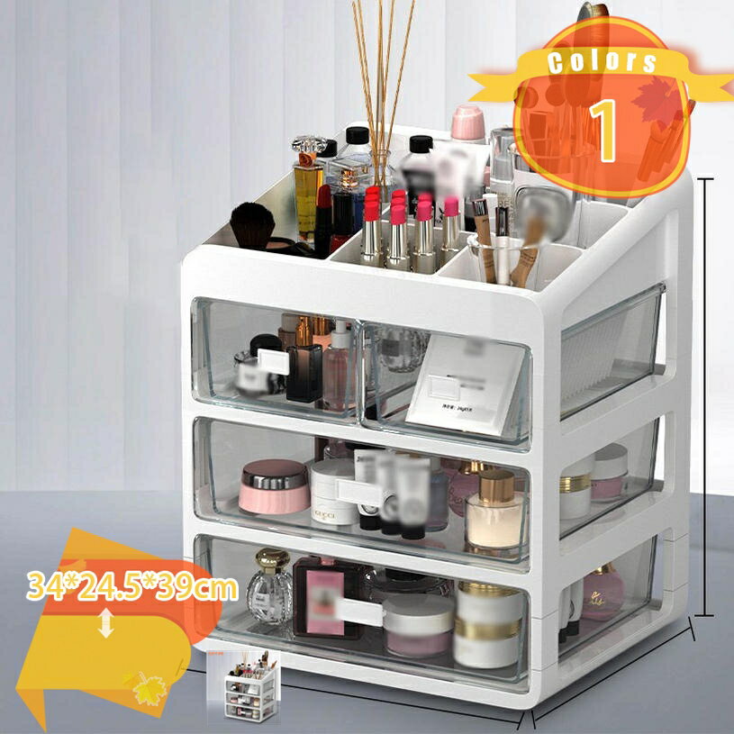 化粧品収納ボックス 卓上 小物ケース 収納ボックス 引き出し 小物収納 小物入れ 文房具収納 オフィス収納仕切付き 卓上収納ボックス 卓上収納ケース リビング小物 化粧品用 省スペース おしゃれ fascimo