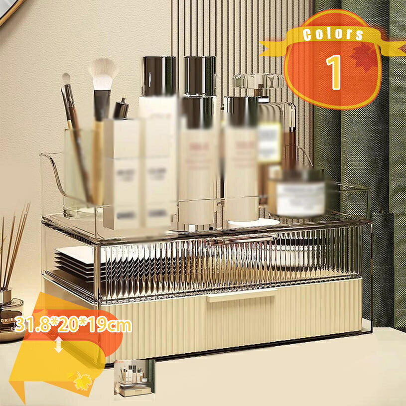 メイクボックス 化粧品収納ボックス おしゃれ シンプル 北欧 オフィス 卓上収納ボックス 大容量 ジュエリーケース 引き出し式 卓上収納 化粧品入れ 小物入れ コスメ収納 メイク収納 浴室 洗面所 寝室 浴室 fascimo