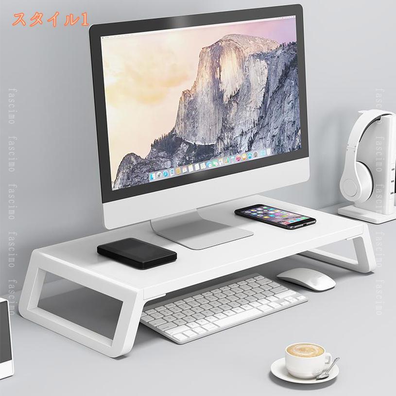 500円OFFクーポン モニタースタンド モニター台 木目調 北欧 モダン 収納ラック キーボード収納 ノートパソコン収納 ロータイプ PCデスク モニター台 在宅ワーク ワークデスク オフィスデスク パソコンデスク PCデスク モニタースタンド 組立簡単 fascimo [3]