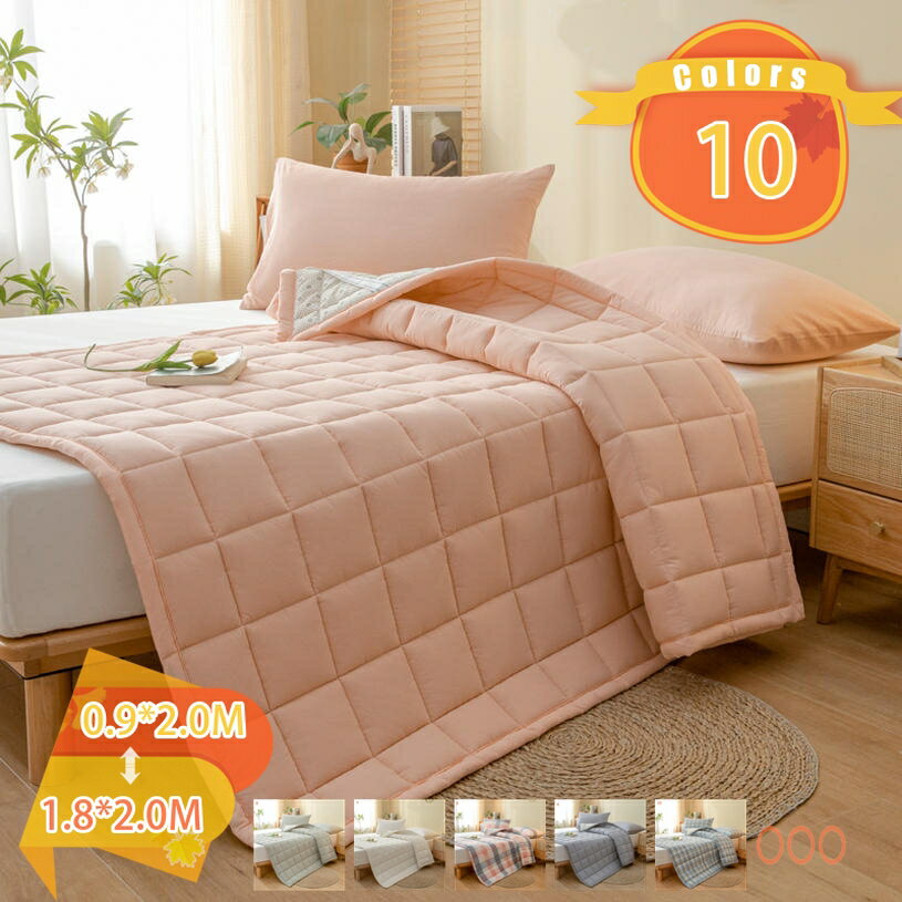 300円OFFクーポン 快適敷きパッド 100%綿 四隅にゴム付き 中綿使用 シーツ ベッドカバー 春・夏・秋用 ..