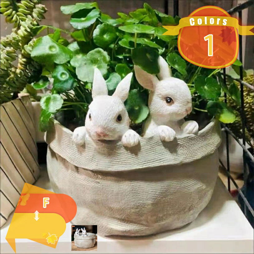 メイン素材：レジン★このリアルで超かわいいうさぎの植木鉢のオブジェは、ただそこに置いてあるだけでほっこり癒やしを提供してくれます。★苗をはじめ、観葉植物や多肉植物、ハーブ等いろいろなグリーンの栽培にオススメです。（※植物は商品には含まれません）★家の玄関ポーチ、玄関アポローチのデコレーションとしても、ベランダー、バルコニー、ガーデニングステージ、ウッドデッキ、芝生、庭の飾りとしてもぴったりです。★樹脂置物は耐摩耗性があり、長期間使用するのに実用的です。★このウサギは日常生活のための素晴らしい贈り物です、屋外の装飾のための園芸ギフト・ガーデニングギフトとして最適です。お客様をかわいいうさぎがお出迎え！ ガーデニングオブジェに最適 おしゃれなガーデニング空間を演出してくれます。 ☆☆☆☆☆☆☆☆☆☆ ◇【鮮やかな色彩】 手描きの鮮やかな色彩で、うさぎのギフトや外の庭の装飾として超キュートです。 ◇【愛らしい室内装飾品】 愛らしいウサギ置物多肉鉢は、特に多肉植物とサボテンのプランターや植木鉢、ペン立てなどとしてふさわしいです。 ◇【最適なサイズ】 室内用と室外用、家庭用とオフィス用、ガーデン用と机の装飾用、ガーデン置物など、何れにも最適なサイズです。 ◇【理想的なギフト】 この愛らしい装飾用植木鉢は、日常生活とバレンタインデー、ひな祭り、母の日などの祝日向けの素晴らしい贈り物です。 ウサギの好きな人から喜ばれます。 ☆☆☆☆☆☆☆☆☆☆ 注意事項： ※植物は商品には含まれません ※商品や個体差などにより、表記と若干の違いがございます。 ※お使いのモニター設定、お部屋の照明などにより、実際の商品と色味が異なる場合もございます。 ※若干の色ハネや、ざらつき、型ヨレ、しわ、塗料による柄つぶれ等がある場合がございます。手作り品の特性として予めご了承下さい。 ※商品の底や見えないところが粗くなっています。ご了承ください。ご案内している情報は参考用です。実際にお届けする商品をご確認くだガーデンオーナメント 犬 うさぎ 大きい 動物 置物 オブジェ アニマル 庭 屋外インテリア ガーデニング かわいい おしゃれ 天使 北欧 鳥 猫 妖精 家 ハウス インテリア 屋外用彫像置物 オブジェ 庭 庭のオブジェ置物 大型 陶器 大きい 鳥 男の子 動物 うさぎ 猫 犬 庭のオブジェ置物猫 北欧 北欧雑貨 屋外 玄関 おしゃれ ガーデンオーナメント アニマル かわいいガーデン 置物 おしゃれ 庭に置く 動物 犬 大型 クラシック 石 かわいい ハウス 猫 うさぎ ガーデン置物 ガーデンライト 屋外 ソーラー 防水 ガーデンオブジェ 家 ソーラーライト動物 置物 庭 庭に置く動物の置物 庭のオブジェ置物 大きい ガーデニング ガーデン置物動物 豹 木 小さい 木製 大型 屋外 おしゃれ 座る リアル かわいい 動物の置物 屋外用彫像