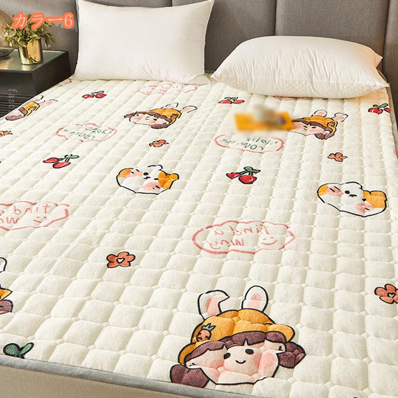 1000円OFFクーポン 毛布パッド 敷き毛布 秋冬用 四隅ゴム付き ベッドパッド クイーンサイズ もこもこ 寒くない ベッド敷きパッド シングル 敷毛布 冬用 冷え対策 寝心地よい 布団敷きパッド 年間使える 静電気抑制 シーツパッド やわらかな肌触り 快適敷きパッド - 3