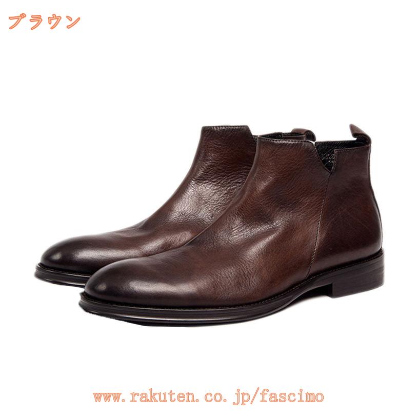 3500円OFFクーポン ドレスシューズ ロングノーズ・サイドジップブーツ ショートブーツ 革靴 本革 歩きやすい 履きやすい 防滑 カジュアルぶーつ メンズファッション パーティー 仕事用 メンズ 大きいサイズ対応 27cmまで fascimo fascimo-10005097 FASCIMO サンプル画像2