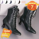 袴 ブーツ ショートブーツ レディース アンクルブーツ レースアップブーツ 編み上げ ハイヒール 疲れない 歩きやすい 秋冬 袴ブーツ 履きやすい ピンヒール 大きいサイズ ブーティ サイドジッパー 可愛い 冠婚葬祭 婦人靴 fascimo