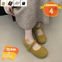 1000円OFFクーポン パンプス ファー付き ローファー シューズ スリッポン おしゃれ かわいい ぺたんこ ローヒール ラウンドトゥ レディース 靴 フラッ...