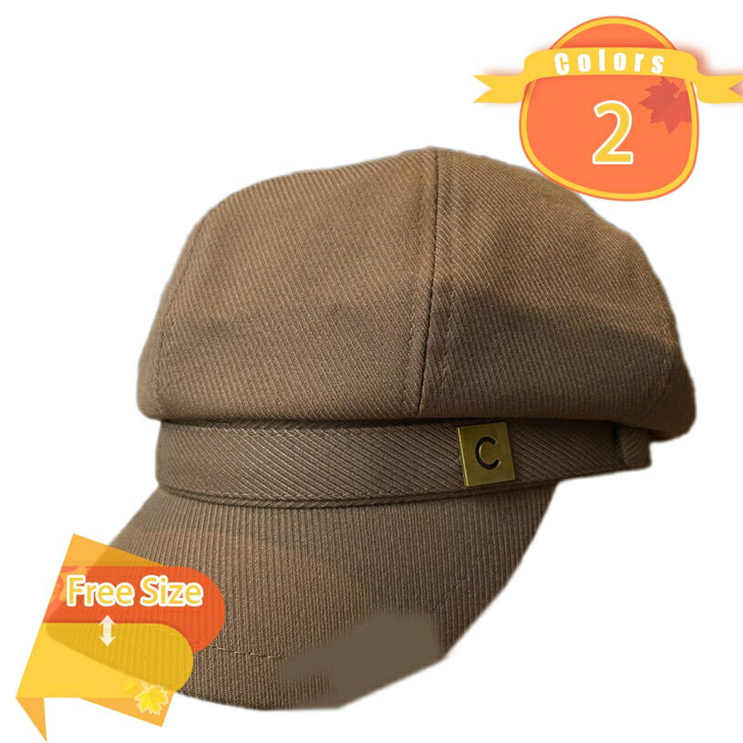 Newsboy Cap - キャスケット レディース 帽子 オールシーズン おしゃれ コットン 小顔効果 サイズ調節 uvカット メンズ 春 夏 ゴルフ ハンチング 大きいサイズ 無地 秋 冬 アウトドア 日よけ ベーシック 可愛い 防寒 fascimo