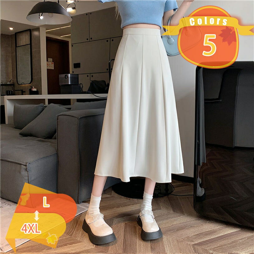 樂天商城 - 500円OFFクーポン フレアスカート スカート 夏 レディース 春 オフィス 通勤 OL ハイウエスト ゆったり シンプル ひざ丈 シフォン 裏地付き カジュアル 肌触りは柔らかい 透け感 高見え Aライン ポケット付き 無地 フレアスカート fascimo