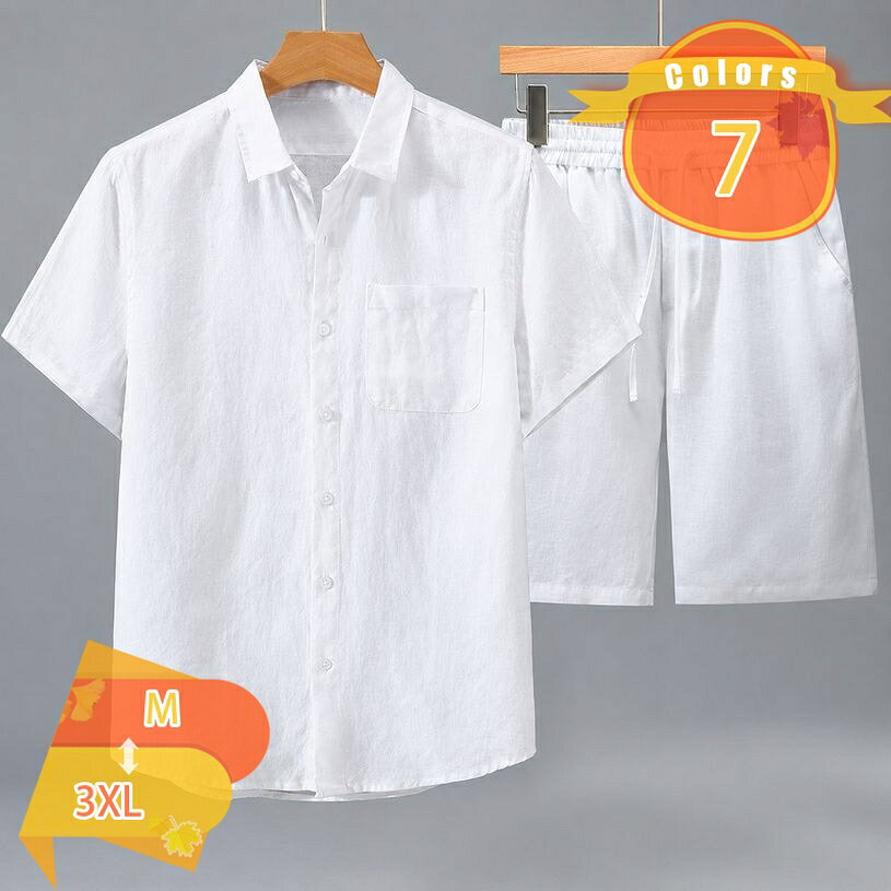 表地：綿麻メイン素材：綿麻【セット内容】Tシャツ+ハーフパンツ。トップスが着るだけでこなれ感をアップしてくれます。ショーツは太ももにスキマができるようにワイドシルエットで仕上げました！【快適生地】上質な綿麻素材を使用したメンズセットアップは、夏のリラックスウェアとして最適な一着です。優れた通気性と肌触りの良さを実現した上下セット。【便利なディテール】前襟のデザイン、折り畳み襟とボタンです。ショートパンツは調節が簡単で、ゴム紐と紐で着脱できます。5分丈のショートパンツはゴム＆紐が入っており伸縮性のあるウエストを採用して、両サイドにポケットをしっかりと配置、機能性もアップ！【スタイル】カジュアルな雰囲気と使いやすさで、着回し力の高い半袖tシャツ、ハーフパンツ上下セットは、個性デザインながっていて印象的が高いです。【適用の場合】カジュアルシーンはもちろん、アウトドア、トレーニングなどのスポーツシーン、部屋着にも最適！大切な人へのプレゼントにどうぞ。半袖・半ズボンならではの開放感で、蒸し暑い夏も快適にお過ごしいただけます。【商品仕様】 素材：綿麻、その他 対象：メンズ サイズ：M-3XL （単位：cm）サイズ表によって選択ください。　 季節：春 夏 秋 セット内容：半袖tシャツ＆ハーフパンツ2点セット 【選ばれる理由】 盛夏に向けて通気性が良い素材を使用。 軽くてサラッと着れる肌触りのいい生地なので、ごわつきなく着用できるシャツセットアップです。 シーズンや流行に左右されないラペルのビッグTはメンズなら何枚でも持っていたい商品。 半袖＆長ズボンならではの開放感で、 蒸し暑い夏の夜も快適にお過ごいいただけます。 上下別で活用いただけるので、これ1着で色んなコーデを楽しめます！ ウエストはゴムで 適度に効いて、紐付きで便利です。 野暮ったくなり過ぎず、楽に履いていただける採寸にこだわりました。 【注意事項】 ※表示サイズがある場合、多少の誤差(約1-3cm、)が生じる場合がございます。 ※製造上、細かな汚れやシワ糸のほつれが発生する場合がございます。 ※モニターの発色の具合によって実際のものと色が異なる場合が御座います。 【関連キーワード】セットアップ 2点セット 大きいサイズ 小さいサイズ カジュアル リクルート 卒園式 卒業式 入学式 入園式 お宮参り 七五三 結婚式 パーティー 謝恩会 通勤 服装 スカート パンツ 春 夏 秋ご案内している情報は参考用です。実際にお届けする商品をご確認くだセットアップ キッズ 130 女の子 男の子 100 大きいサイズ スーツ 半袖 春 キッズ 半袖 半袖 セットアップ キッズ スポーツ デニム セットアップ キッズ ダンス　男の子 ダンス 女の子 夏セットアップ レディース 春 カジュアル パンツ 4L トレンド綺麗見せパンツ 50代 スウェット 夏 スカート 綿 白 ジャージ スウェットパーカー 高身長 フォーマル スカートセットアップ メンズ 上下セット 2点セット 吸汗速乾 セットアップ メンズ 夏 上下 長袖 スポーツ 春夏 セットアップ メンズ ビジネス シャツ ジャージ ゴルフ セットアップ メンズ 夏セットアップ レディース きれいめ スカート 冬 パンツ 春 パンツ 大きいサイズ 大きい 夏 きれいめ 春 夏 春 韓国ファッション スカート 春 夏　ミニ ジャージ 夏 白 春夏