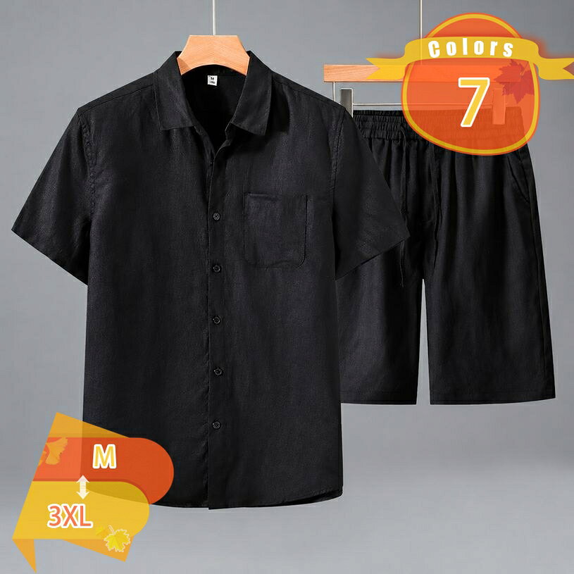 表地：綿麻メイン素材：綿麻【セット内容】Tシャツ+ハーフパンツ。トップスが着るだけでこなれ感をアップしてくれます。ショーツは太ももにスキマができるようにワイドシルエットで仕上げました！【快適生地】上質な綿麻素材を使用したメンズセットアップは、夏のリラックスウェアとして最適な一着です。優れた通気性と肌触りの良さを実現した上下セット。【便利なディテール】前襟のデザイン、折り畳み襟とボタンです。ショートパンツは調節が簡単で、ゴム紐と紐で着脱できます。5分丈のショートパンツはゴム＆紐が入っており伸縮性のあるウエストを採用して、両サイドにポケットをしっかりと配置、機能性もアップ！【スタイル】カジュアルな雰囲気と使いやすさで、着回し力の高い半袖tシャツ、ハーフパンツ上下セットは、個性デザインながっていて印象的が高いです。【適用の場合】カジュアルシーンはもちろん、アウトドア、トレーニングなどのスポーツシーン、部屋着にも最適！大切な人へのプレゼントにどうぞ。半袖・半ズボンならではの開放感で、蒸し暑い夏も快適にお過ごしいただけます。【商品仕様】 素材：綿麻、その他 対象：メンズ サイズ：M-3XL （単位：cm）サイズ表によって選択ください。　 季節：春 夏 秋 セット内容：半袖tシャツ＆ハーフパンツ2点セット 【選ばれる理由】 盛夏に向けて通気性が良い素材を使用。 軽くてサラッと着れる肌触りのいい生地なので、ごわつきなく着用できるシャツセットアップです。 シーズンや流行に左右されないラペルのビッグTはメンズなら何枚でも持っていたい商品。 半袖＆長ズボンならではの開放感で、 蒸し暑い夏の夜も快適にお過ごいいただけます。 上下別で活用いただけるので、これ1着で色んなコーデを楽しめます！ ウエストはゴムで 適度に効いて、紐付きで便利です。 野暮ったくなり過ぎず、楽に履いていただける採寸にこだわりました。 【注意事項】 ※表示サイズがある場合、多少の誤差(約1-3cm、)が生じる場合がございます。 ※製造上、細かな汚れやシワ糸のほつれが発生する場合がございます。 ※モニターの発色の具合によって実際のものと色が異なる場合が御座います。 【関連キーワード】セットアップ 2点セット 大きいサイズ 小さいサイズ カジュアル リクルート 卒園式 卒業式 入学式 入園式 お宮参り 七五三 結婚式 パーティー 謝恩会 通勤 服装 スカート パンツ 春 夏 秋ご案内している情報は参考用です。実際にお届けする商品をご確認くだセットアップ キッズ 130 女の子 男の子 100 大きいサイズ スーツ 半袖 春 キッズ 半袖 半袖 セットアップ キッズ スポーツ デニム セットアップ キッズ ダンス　男の子 ダンス 女の子 夏セットアップ レディース 春 カジュアル パンツ 4L トレンド綺麗見せパンツ 50代 スウェット 夏 スカート 綿 白 ジャージ スウェットパーカー 高身長 フォーマル スカートセットアップ メンズ 上下セット 2点セット 吸汗速乾 セットアップ メンズ 夏 上下 長袖 スポーツ 春夏 セットアップ メンズ ビジネス シャツ ジャージ ゴルフ セットアップ メンズ 夏セットアップ レディース きれいめ スカート 冬 パンツ 春 パンツ 大きいサイズ 大きい 夏 きれいめ 春 夏 春 韓国ファッション スカート 春 夏　ミニ ジャージ 夏 白 春夏