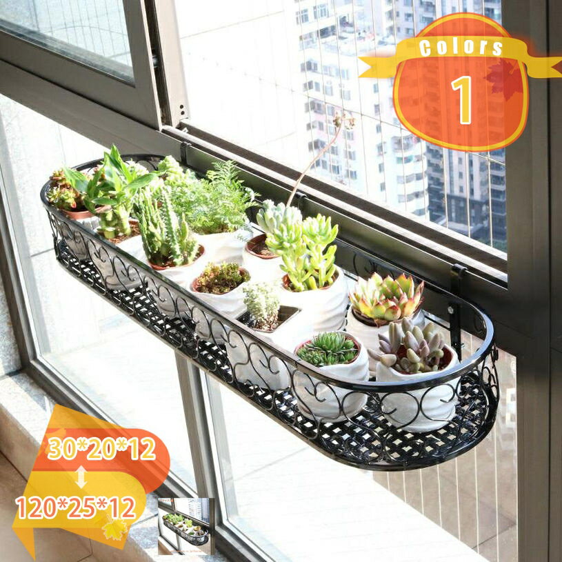 架子, 平台 - 1000円OFFクーポン 手すりプランターフラワーポット ホルダー ハンガー 金属フェンスレール フェンスプランター ハンギングバスケット バルコニー ポーチ パティオ 家庭菜園 黒 フラワースタンド 鉢スタンド ガーデンスタンド 園芸ラック fascimo