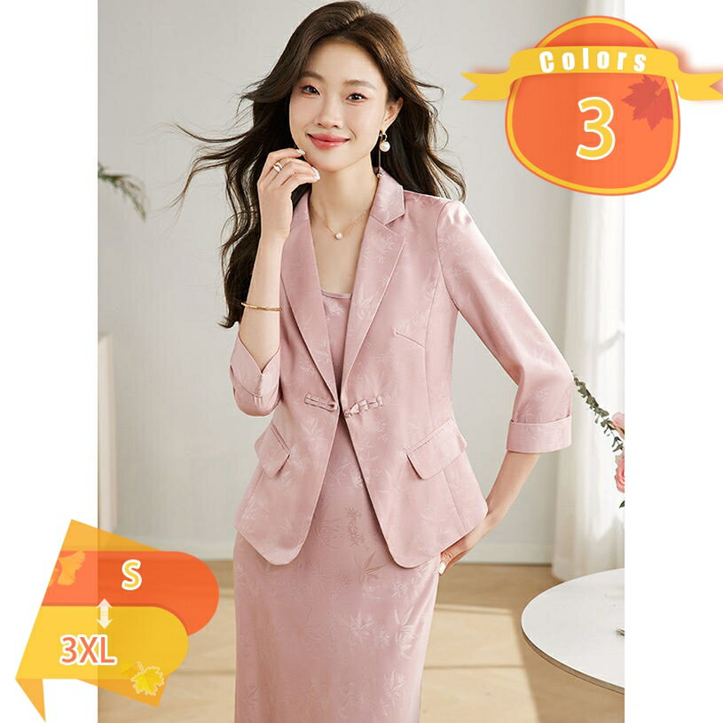 レディース ワンピース ジャケット 2点 スーツワンピース フォーマル セットアップ ブレザー ドレス セレモニースーツ ワンピーススーツ ママ 七分袖 出勤 スリム 膝丈 無地 エレガント 着痩せ OL 面接 ビジネススーツ 春秋 fascimo
