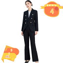 パンツスーツ オフィススーツ セットアップ スーツ レディース ジャケット パンツ ブレザー 上下セット 長袖 ロング丈 大きいサイズ フォーマル カジュアル 着痩せ おしゃれ ビジネス 通勤 卒業式 面接 セレモニースーツ fascimo