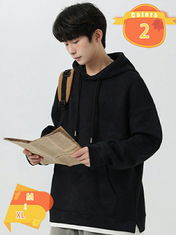 1000円OFFクーポン パーカー メンズ プルオーバー スウェットシャツ メンズ 無地 フード付き 秋服 トレーナー プルオーバー ゆったり シンプル グラデーション ストリート トップス 大きいサイズ 部屋着 ギフト プレゼント 春秋冬 fascimo