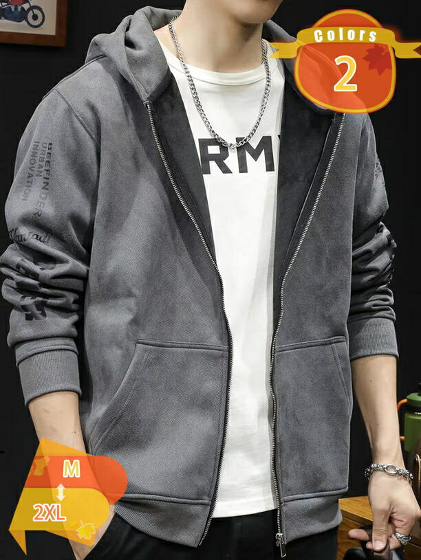 1000円OFFクーポン パーカー 無地 カーディガン 長袖パーカー ジップアップ メンズ パーカ 春物 秋物 トップス フード付き 長袖 運動着 部屋着 ルームウェア 薄手 ポケット付き スポーツウェア ファッション グレー ブラウン fascimo