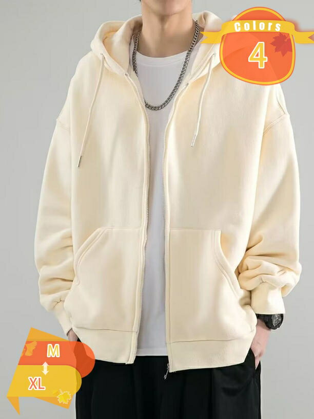 1000円OFFクーポン パーカー メンズ スウェットシャツ メンズ パーカー 長袖 秋服 ゆったり フード付 かっこいい ジップアップコート カーディガン メンズ 大きいサイズ 無地 シンプル かっこいい ジップアップコート 春服 秋服 冬服 fascimo