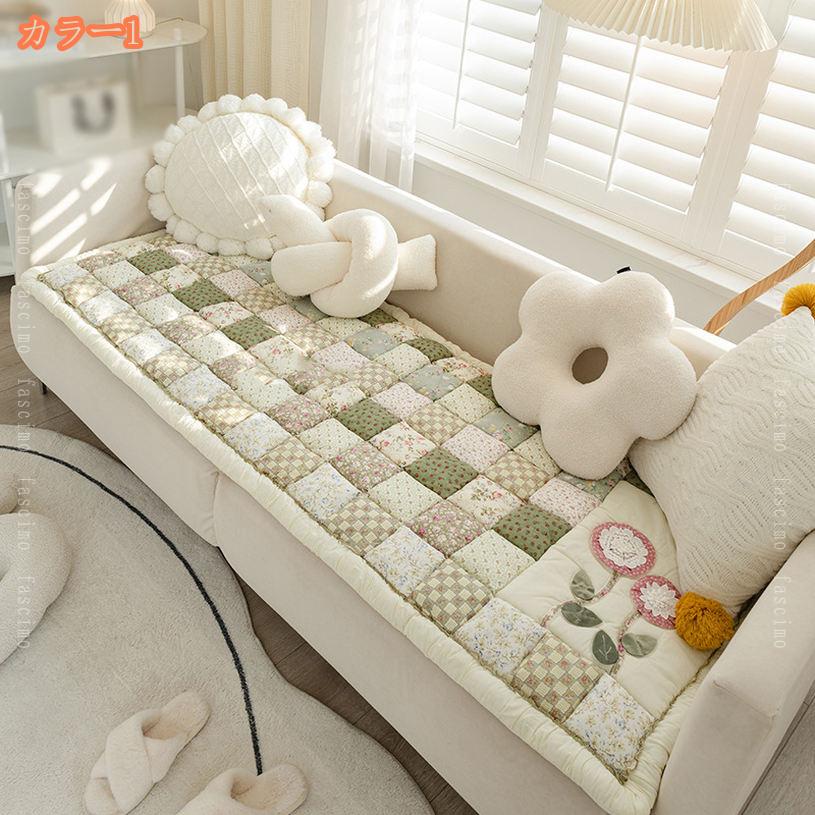 2000円OFFクーポン 座布団 ざぶとん クッション 厚め 座り心地いい おしゃれ シンプル 長方形 かわいい 低反発 長い座布団 ソファー用 パッド 3人掛け シートクッション ロングクッション 折りたたみ ごろ寝クッション フロアクッション fascimo [2]
