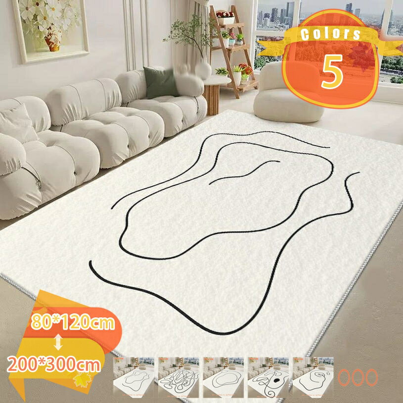 Rakuten - カーペット ラグ 洗える ラグマット おしゃれ 低反発 ふわふわ 滑り止め 絨毯 北欧 じゅうたん もちもち 軽量 オールシーズン ホット カーペット対応 フローリング用 無地 長方形 シャギーラグ マット ラグカーペット 居間 寝室用 fascimo