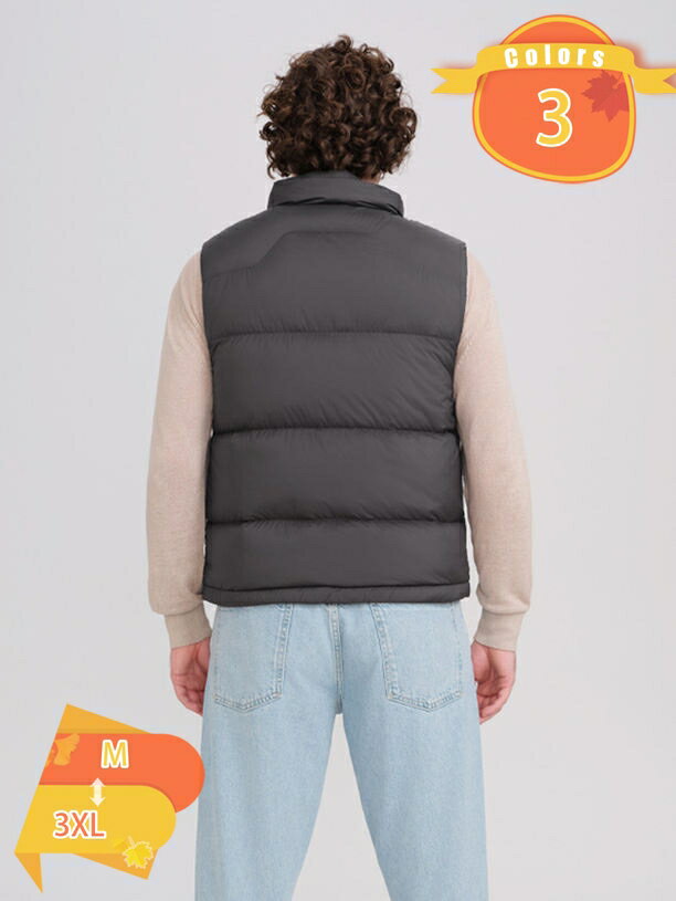 1000円OFFクーポン ダウンベスト メンズ 春 秋 冬 厚手 中綿ベスト ジャケット アウター ノースリーブ 立ち襟 防寒 防風 暖かい 袖なし ジップアッ...