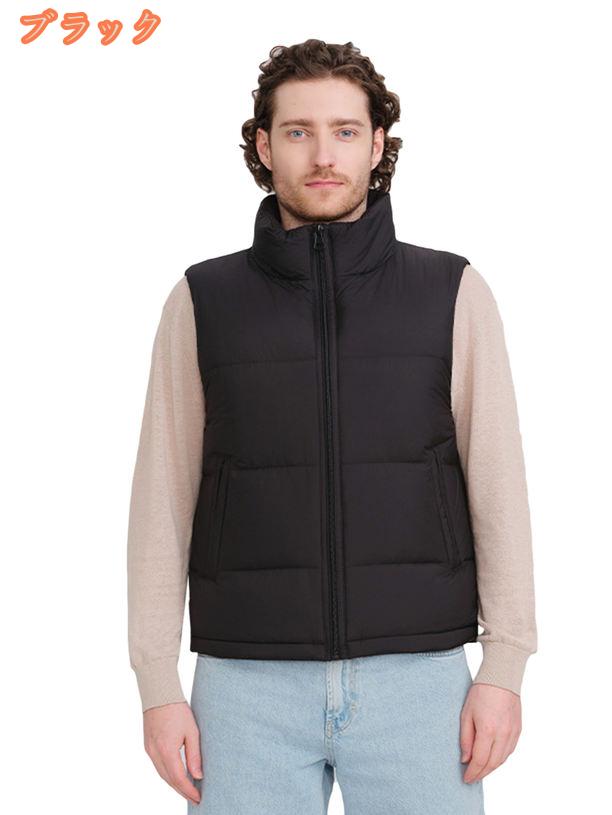トップス ジップアップ 前開き メンズ おしゃれ 中綿ベスト 防寒ベスト フードなし 立ち襟 軽量 暖かい 男女兼用 シンプル 保温 秋 冬 厚手 アウター あったか ノースリーブ スポーツ アウター 防風 旅行 紳士服 fascimo