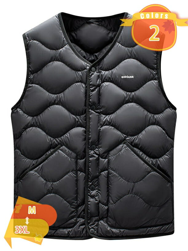 1000円OFFクーポン ダウンベスト メンズ 中綿ベスト 立ち襟 大きいサイズ アウトドア 動きやすい スポーツ 中綿入り アウター ノースリーブジャケット ...