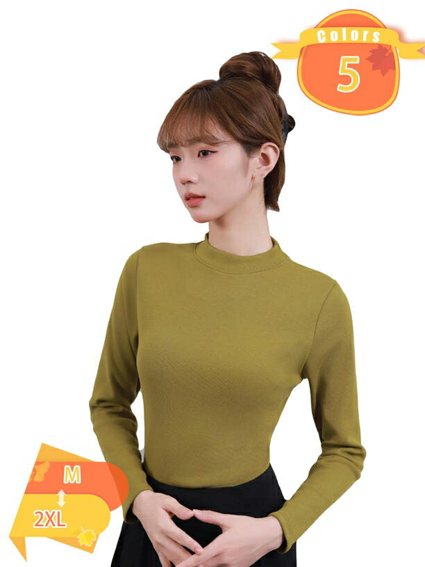 500円OFFクーポン Tシャツ レディース ティーシャツ タートルネック 長袖 無地 トップス 可愛い かわいい きれいめ シンプル カットソー おしゃれ ゆったり カジュアル 体型カバー 大きいサイズ オフィス 通勤 春 秋 冬 スリム インナー 保温 着痩せ fascimo