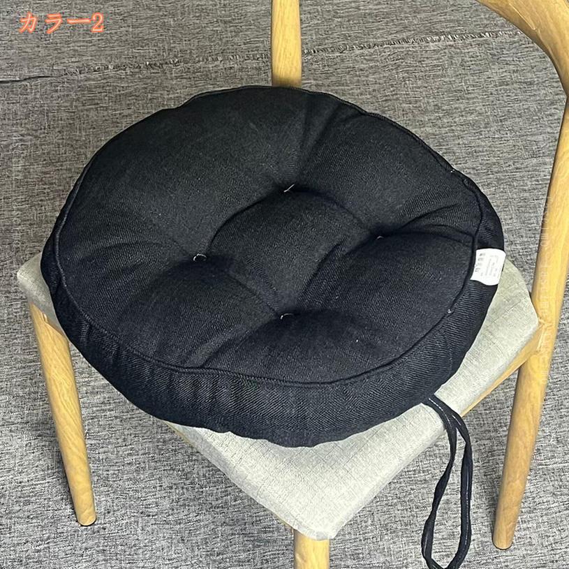 500円OFFクーポン フロアクッション 座布団 丸 クッション 大きい 分厚い ざぶとん 椅子 ざぶとん 丸座布団 瞑想 椅子 クッション 洗える オシャレ 北欧 チェアパッド 厚手 滑り止め シートクッション 在宅勤務 自宅 オフィス用 fascimo [2]