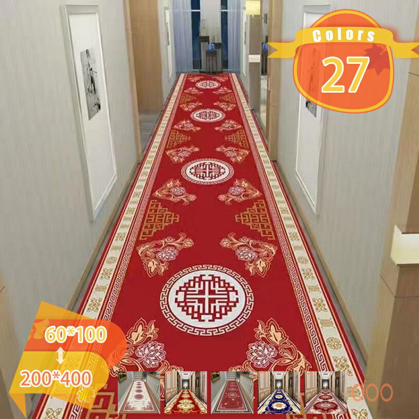 乐天商城 - 500円OFFクーポン ロングカーペット 廊下敷き 廊下用カーペット 花柄 すべり止め加工 洗える 華やか カーペット キッチンマット 廊下マット ロングマット ペルシャ柄 リビング ホテル ギフト対応 フロアマット 玄関 エントランス 狭いホール fascimo