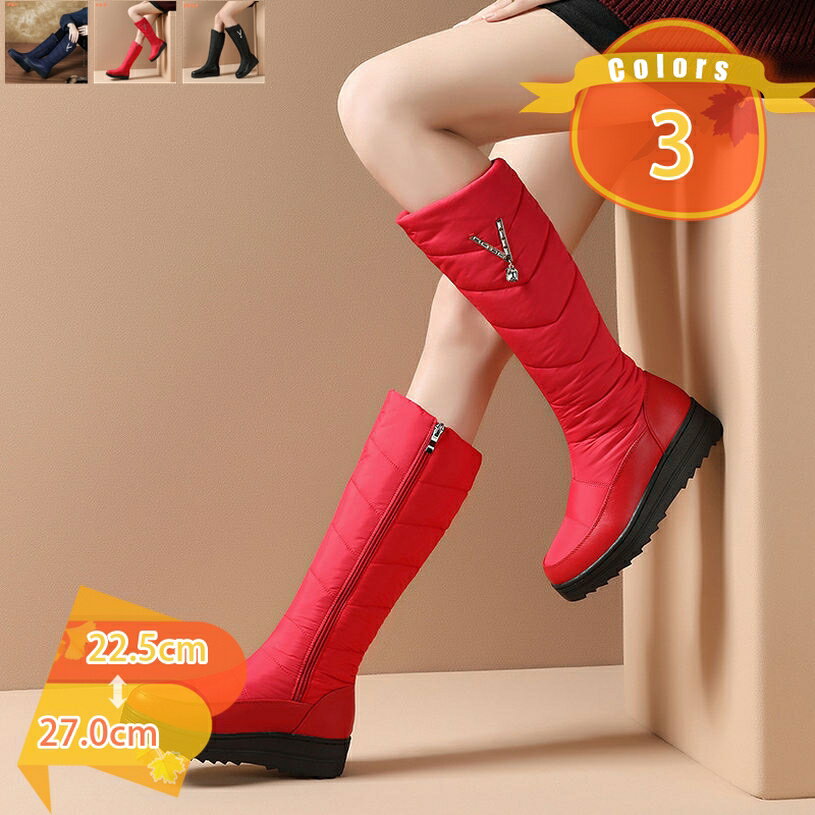 300円OFFクーポン スノーブーツ レディース スノーシューズ 防寒靴 冬用 長靴 防水 雪靴 アウトドア 裏..