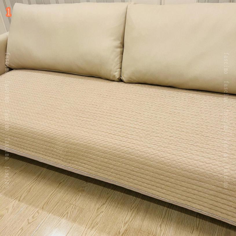 500円OFFクーポン ソファカバー 柔らかい 四季適用 1/2/3/4人掛け用 長方形 キルティング 現代風 マルチカバー ペットソファーシーツ 滑り止め 室内マット シンプル 1ピース コットン 多機能 無地 模様替え ベッドカバー 肘あり 純色 北欧 ソファーシーツ fascimo [3]