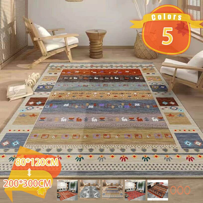 乐天商城 - 1000円OFFクーポン ラグ カーペット 大判 長方形 洗える 大きいサイズ 幾何学模様 シンプル 無地 ナチュラル 遊牧民の伝統的 モロッコ デザイン ラグ 滑り止め付き オールシーズン 柔らかい ポリエステル ラグマット 可愛い アンティーク おしゃれラグ お部屋 夏用