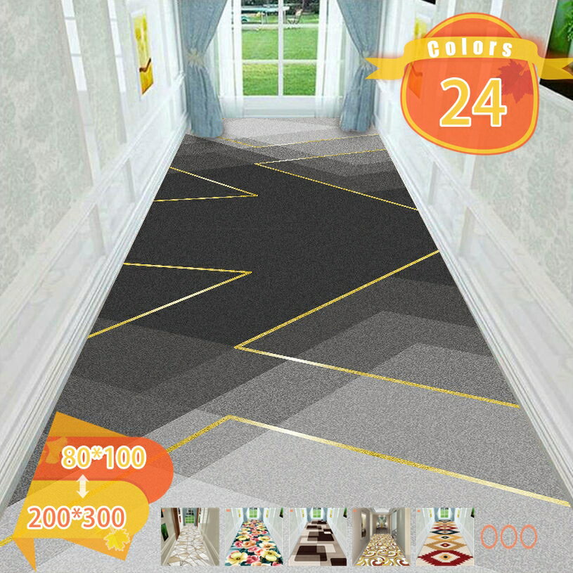 Rakuten - 500円OFFクーポン 廊下敷き カーペット 廊下マット 滑り止めマット 玄関マット キッチンマット ペット用マット 階段カーペットマット 床保護 キズ防止 滑り止め 騒音対策 床暖房対応 洗える ポリエステル 厚み6mm厚 踏み心地いいラグ 大きいサイズ fascimo
