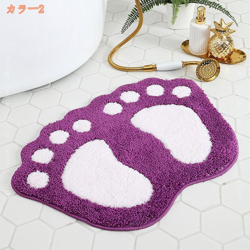 500円OFFクーポン バスマット 玄関マット 洗える 北欧 おしゃれ すべり止め 吸水 ...