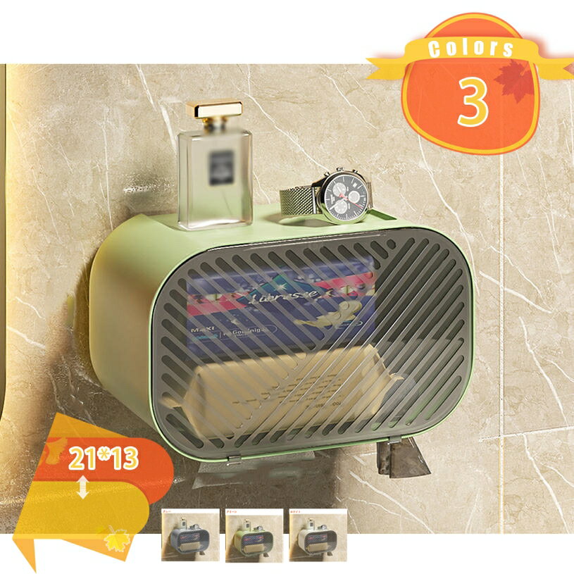 小物置き ペーパータオルホルダー 壁付形 ハンドタオルディスペンサー ペーパータオルケース ぺーパータオルホルダー 業務用 両面テープ トイレ用品 完全防水 北欧 贈り物 クリスマスプレゼント シンプル 多機能 トイレ 普段使い fascimo