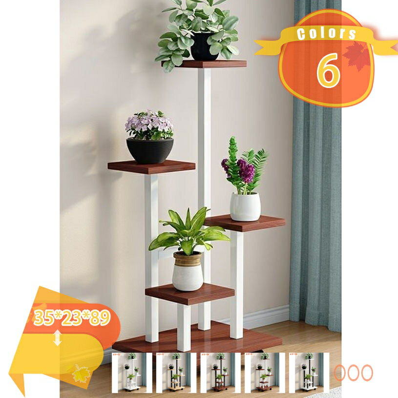 Flower Stand - フラワースタンド 室内 おしゃれ 4段 回転 花台 白 花棚 フラワーラック 棚 ラック 観葉植物 水やり 植物 花 植木 北欧 シンプル ナチュラル かわいい ガーデニング フラワースタンド キャスター付き 移動が容易 植木鉢スタンド 組み立て簡単 fascimo