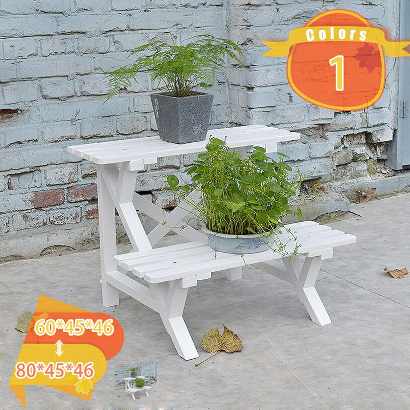 Flower Stand - フラワースタンド プランタースタンド 室内 外 観葉植物 台 植物棚 多肉植物 植木鉢台 花台 木製 花鉢植え プレゼント 鉢植えを置く台 木制造 2 観葉植物スタンド 鉢スタンド 植木台 室外 新築祝い プレゼント プランターラック フラワースタンド 鉢植え置き