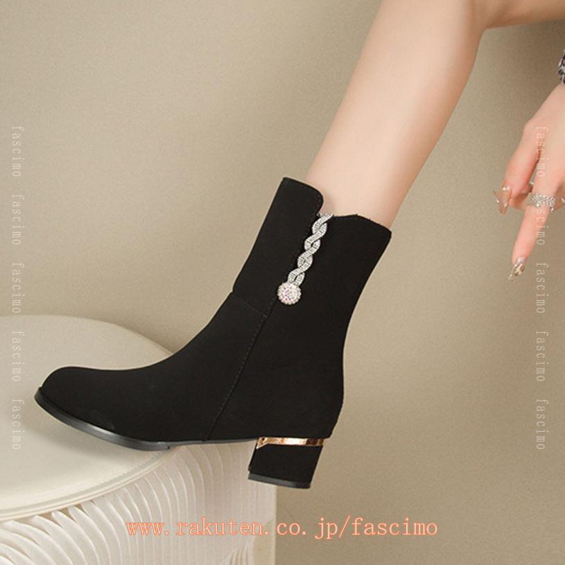 300円OFFクーポン 大きいサイズ ショートブーツ 2WAY サイドジッパー レディース ミドルブーツ ローヒール 秋冬ブーツ ハロウィン 入学式 卒業式 袴 ブーツ 太めヒール 歩きやすい 走れる 疲れにくい ブーティ アンクルブーツ