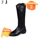 ウエスタンブーツ レディース ブーツ 秋冬 ロングブーツ 大きいサイズ 歩きやすい 太ヒール 4センチ 乗馬風 ジョッキーブーツ ポインテッドトゥ 痛くない 幅広 長ブーツ 美脚 おしゃれ OL風 通勤 オフィス カジュアル 通学 二次会 fascimo