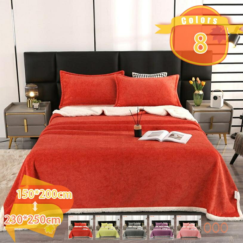 1650円OFFクーポン 羊 シープ ボア ブランケット 厚手 毛布 シングル ダブル 無地 オシャレ 大判 暖かい ブランケット ハーフケット ひざ掛け マイクロファイバー 寝心地良い 両面とも使える 軽量 オールシーズン使える 持ち運び便利 fascimo