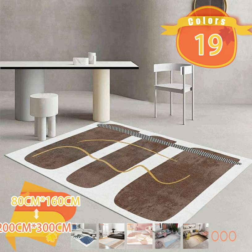 ラグ 洗える カーペット 長方形 北欧風 おしゃれ 絨毯 ラグマット 抽象 ラグ 滑り止め付き 掃除易い 吸水速乾 抗菌防臭 折り畳み可能 床暖房対応 オールシーズン センターラグ 折り畳み ホットカーペット対応 軽量設計 fascimo
