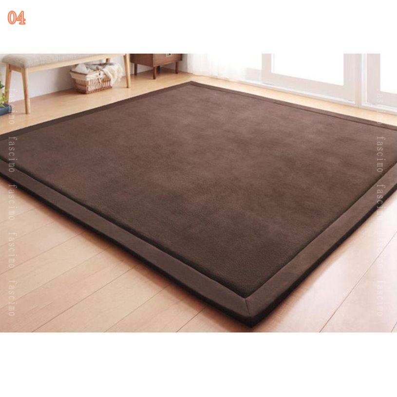 500円OFFクーポン カーペット ラグマット 絨毯 タタミ用 洗える 無地 厚み 北欧 柔らかい 低反発 折り畳み ホットカーペット対応 防ダニ 手触り 耐摩耗性 リビング ベッドルーム プレイマット 四季通用 ヨガ 厚手 極厚 長方形 ラグ 敷物 プレゼント fascimo [3]