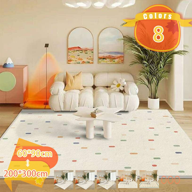 Rakuten - シャギーラグ カーペット 洗えるラグ 北欧 長方形 ラグマット 絨毯 防ダニ 滑り止め付 ふわふわ 秋冬 冷房 床暖房対応 無地 四季通用 じゅうたん 床保護 ラグ フロアラグマット オールシーズン おしゃれ ホットカーペット 洗濯機 fascimo