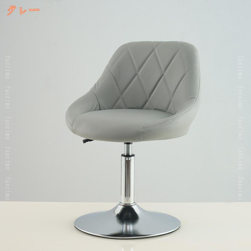 カウンターチェア 1脚 ハイスツール 丸椅子 360度回転 高さ調節 40~55cm 足置き PUレザー クッション ヴィンテージ風 回転式 昇降式 足置き カフェ風 おしゃれ 高さ調節可能 カウンターチェア 背もたれ バーチェア fascimo [3]