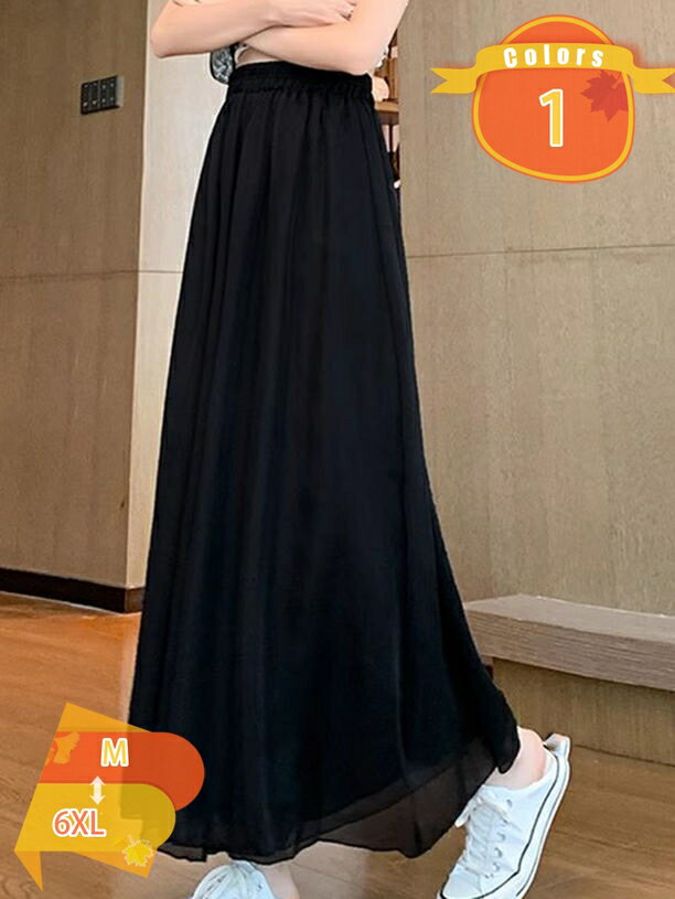 樂天商城 - ワイドパンツ レディース シフォン ロング丈 ズボン ガウチョパンツ 着痩せ 爽やか ゆったり カジュアル 夏 通勤 脚長 体型カバー 裏地ありボトムス 無地 春 夏服 薄手 美脚 涼しい おしゃれ 大きいサイズ fascimo