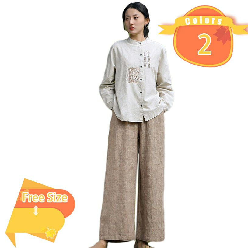 Rakuten - 1000円OFFクーポン 春 夏 ワイドパンツ レディース ハイウエスト パンツ ストレート 大きいサイズ ロングパンツ ボトムス 韓国風 ファッション ゆったり カジュアル ストレートパンツ おしゃれ OL 通勤 着痩せ リラックスパンツ fascimo