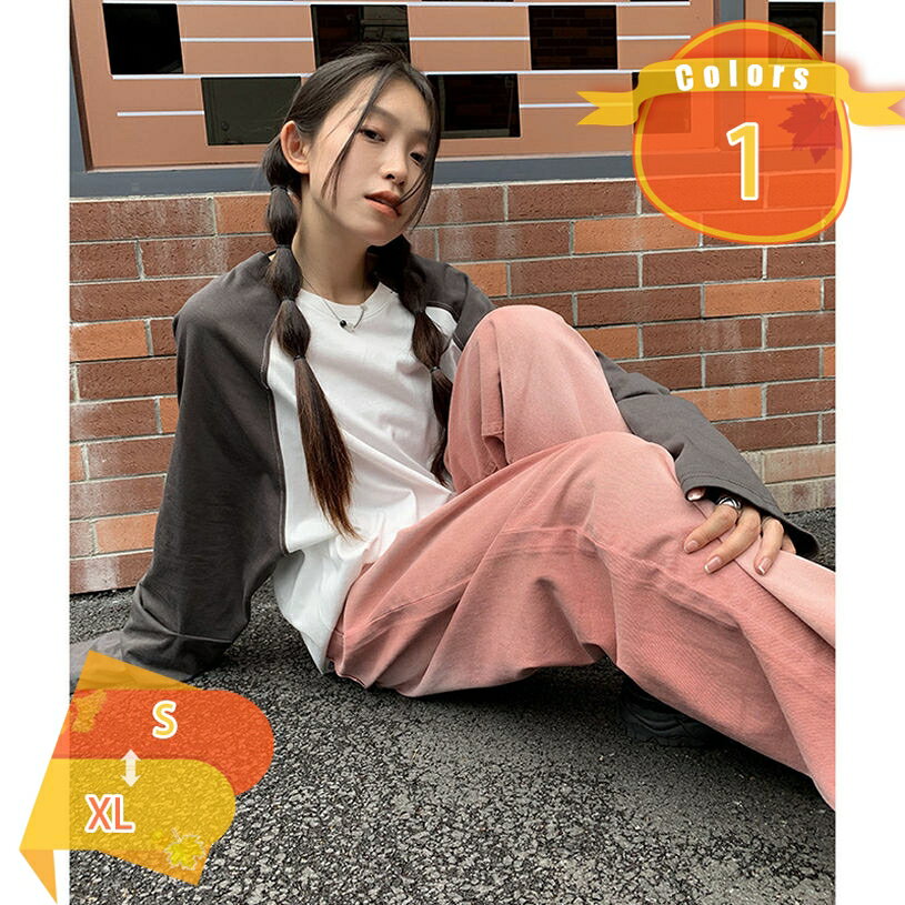Rakuten - ワイドデニムロングパンツ ジーンズ レディース Gパン ズボン デニムパンツ 韓国ファッション ストレートパンツ ボトムス ズボン かわいい ロングパンツ ジーパン おしゃれ カジュアル レディス ボトム fascimo