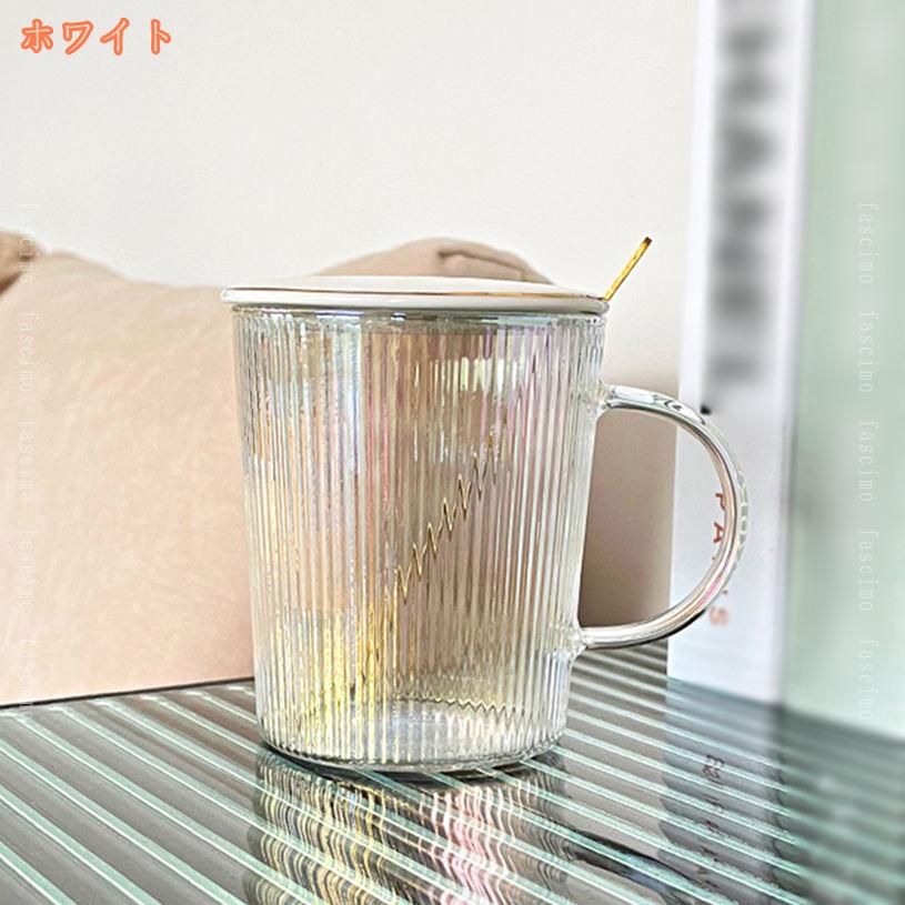 500円OFFクーポン マグカップ 350ml ガラス 食器 ティーカップ カップ コーヒーカップ 北欧 コップ 来客用 マグ 耐熱ガラス カフェ風 洋食器 おしゃれ 蓋付き スプーン付 セット 女友達 結婚祝い 送別会 クリスマス バレンタイン 彼氏 耐熱ガラス 透明 送別会 fascimo fascimo-10084039 FASCIMO サンプル画像2