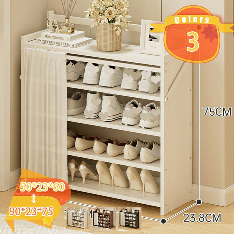 Rakuten - スリム 靴箱 靴棚 靴 収納 シューズ収納 靴 ラック 下足箱 下駄箱 省スペース シューズラック大容量 シューズラック完成品 おしゃれ 折畳式 組立簡単 竹製 木製 竹製 シューズラック 4/5段 シューズラック スリム 竹製ラック 収納家具 fascimo